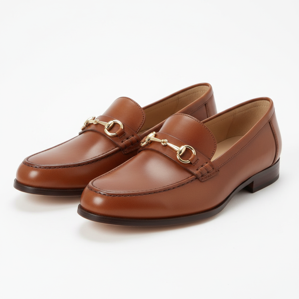 Cognac Leather Loafers