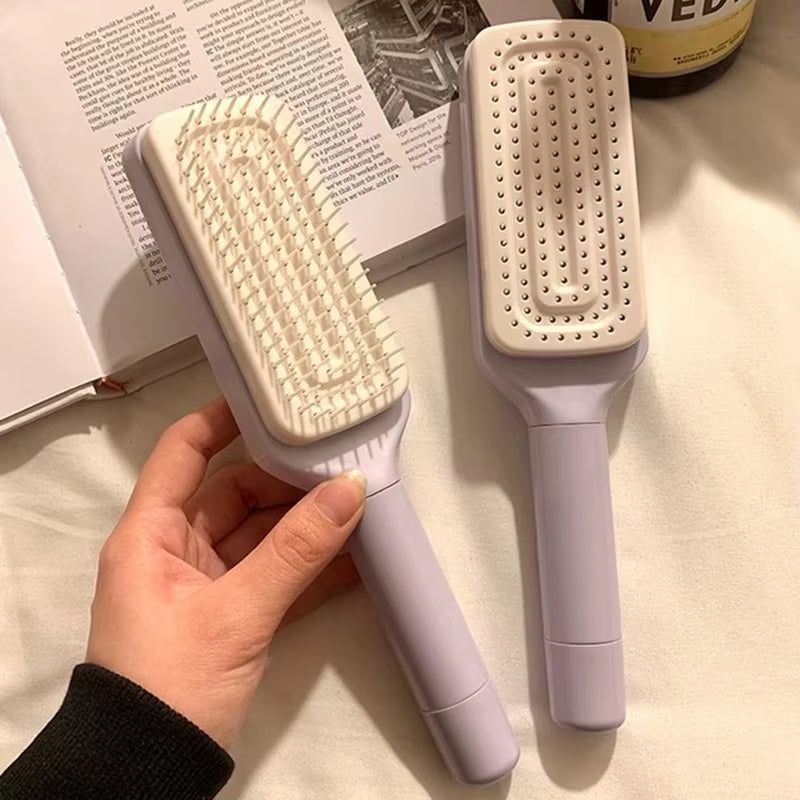 Rotatable Self Cleaning Hair Brush Massage Air Cushion Comb Magic Retractable Comb for Women Anti-Static Hair Smoothing Comb