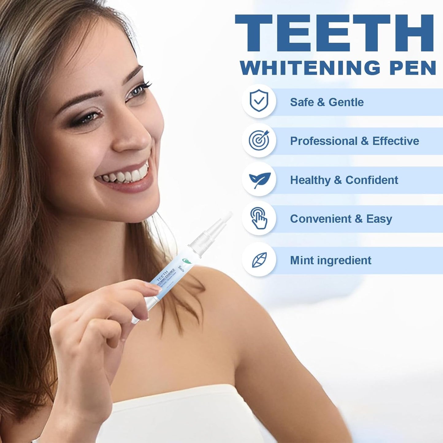 Teeth Whitening Pen,Teeth Whitening Essence,Teeth Whitening Gel,Teeth Stain Remover to Whiten Teeth,Intensive Stain Removal Teeth Reduce Yellowing (2Pcs)