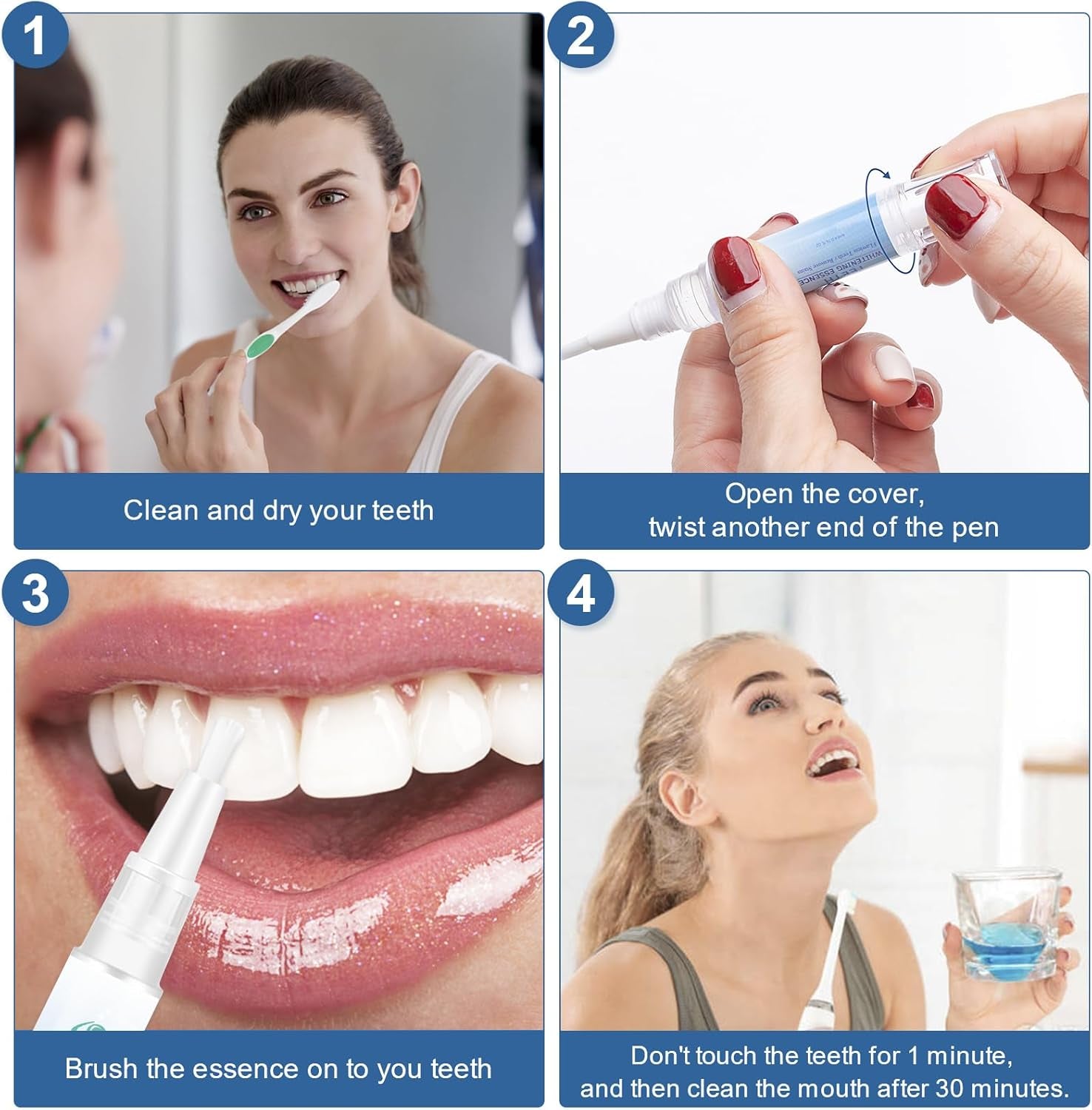 Teeth Whitening Pen,Teeth Whitening Essence,Teeth Whitening Gel,Teeth Stain Remover to Whiten Teeth,Intensive Stain Removal Teeth Reduce Yellowing (2Pcs)