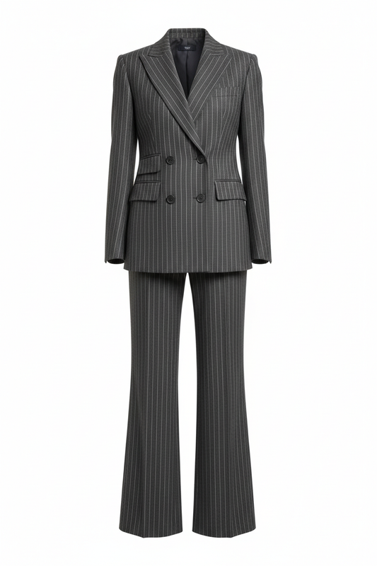 Charcoal Gray Pinstripe Suit