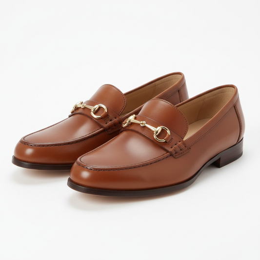 Cognac Leather Loafers