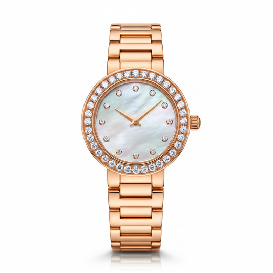 Diamond Bezel Rose Gold Watch