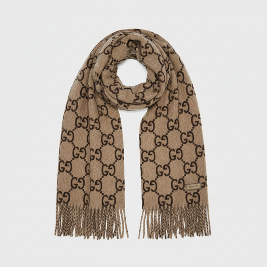 Gucci GG Jacquard Wool Scarf