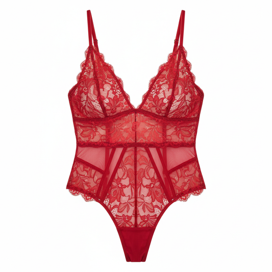 Red Lace Teddy